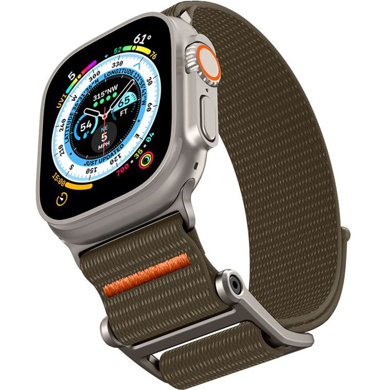 Armband für Apple Watch 49/46/45/44 mm, Spigen DuraPro Flex Ultra Band, Olivgrün