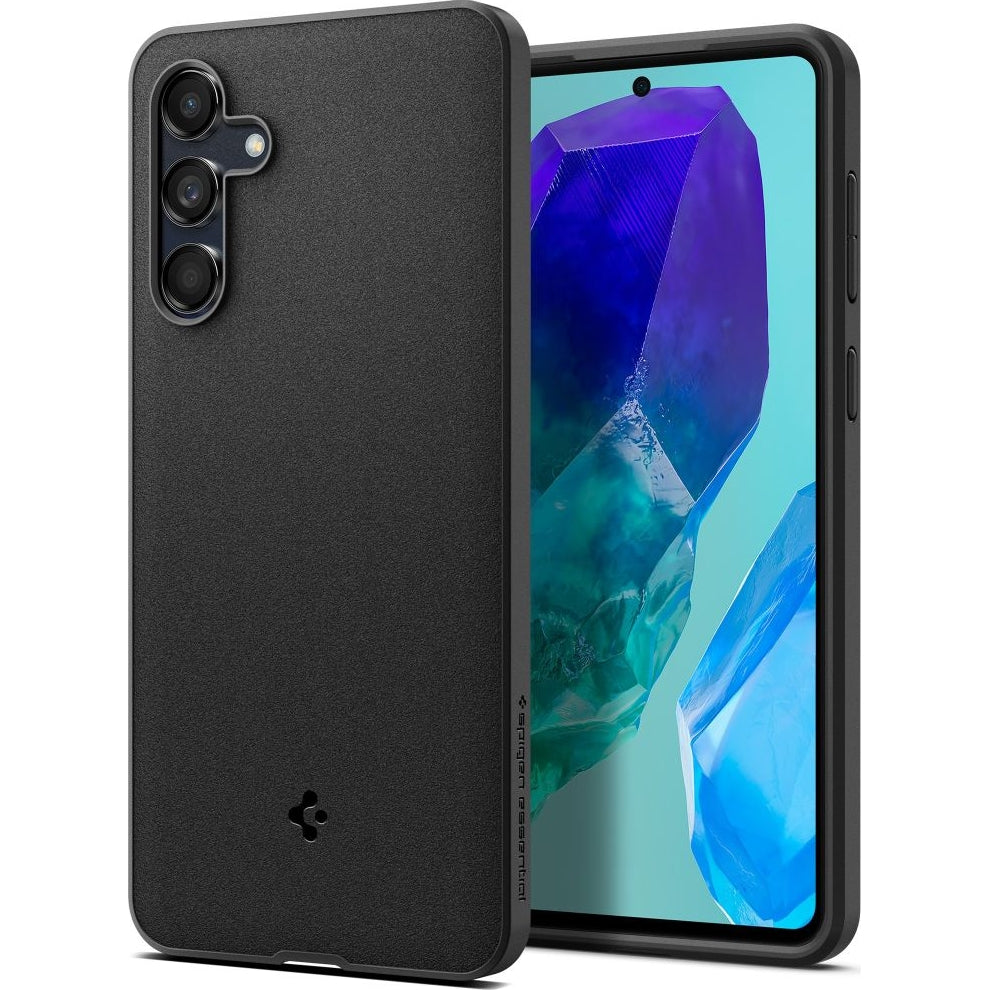 Schutzhülle für Galaxy M55 5G, Spigen Essential SandBlast, Schwarz und Matte