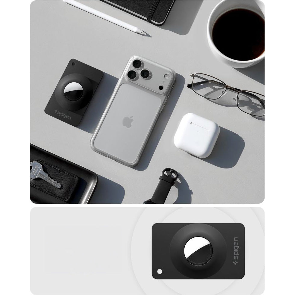 Hüllen-Set für Apple AirTag, Spigen AirFit 2, 2 Stück, Schwarz