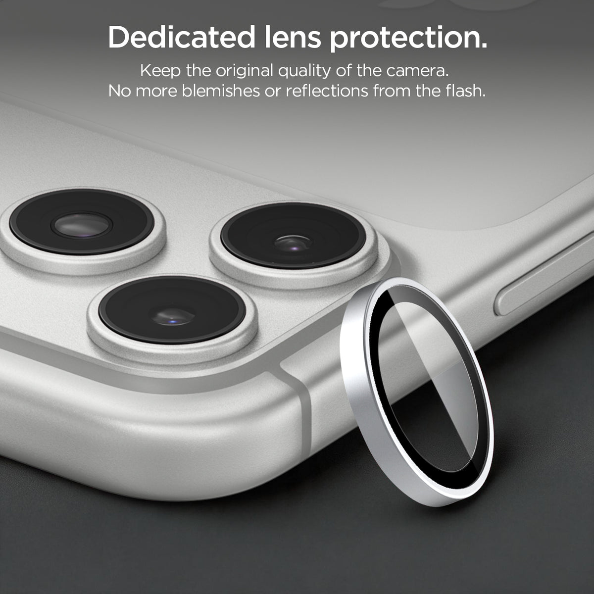 Glas für die Kamera für iPhone 18 Pro Max / 18 Pro, Spigen Glas.tR EZ Fit Optik Pro 2-Pack, Silbern (6/11)