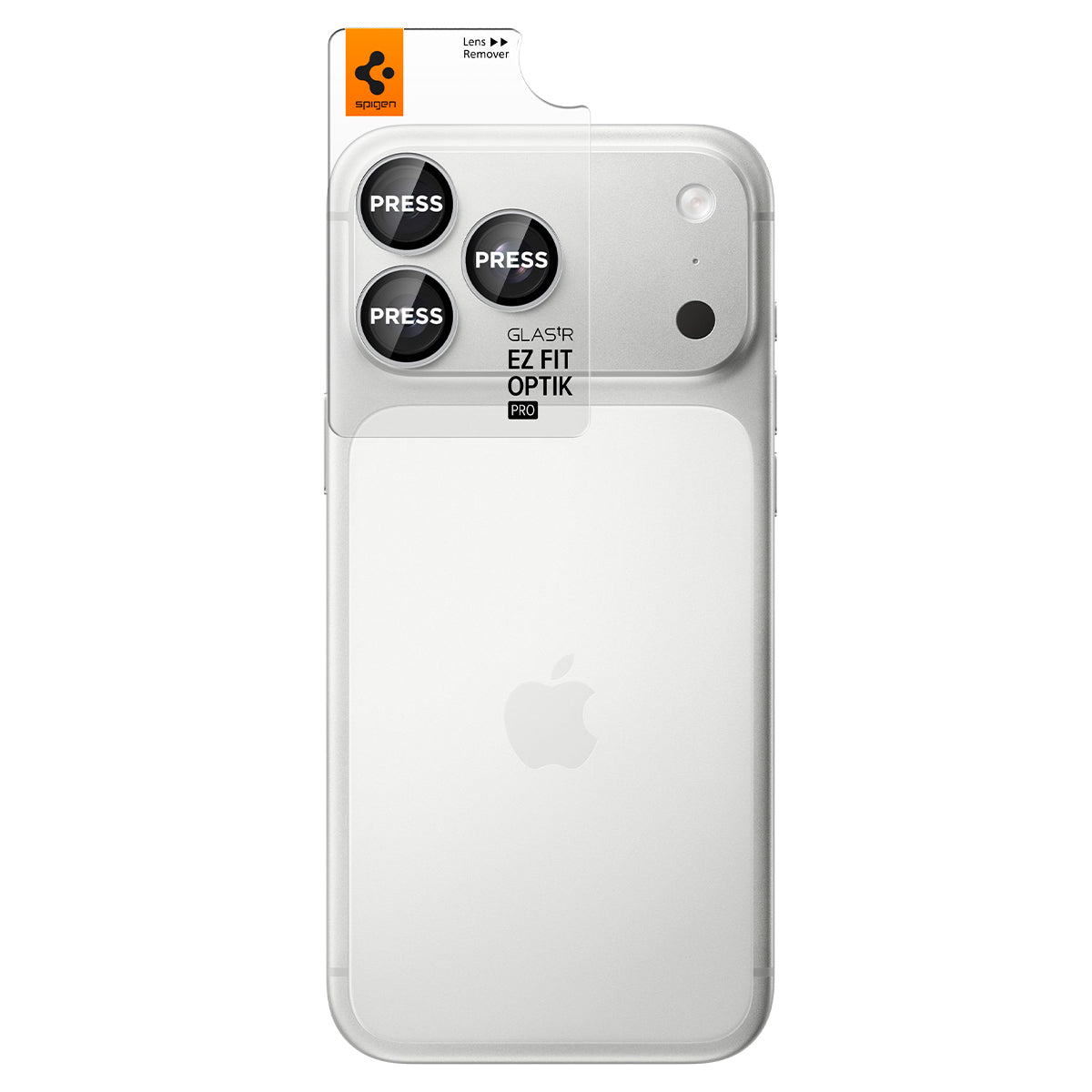 Glas für die Kamera für iPhone 18 Pro Max / 18 Pro, Spigen Glas.tR EZ Fit Optik Pro 2-Pack, Silbern (8/11)