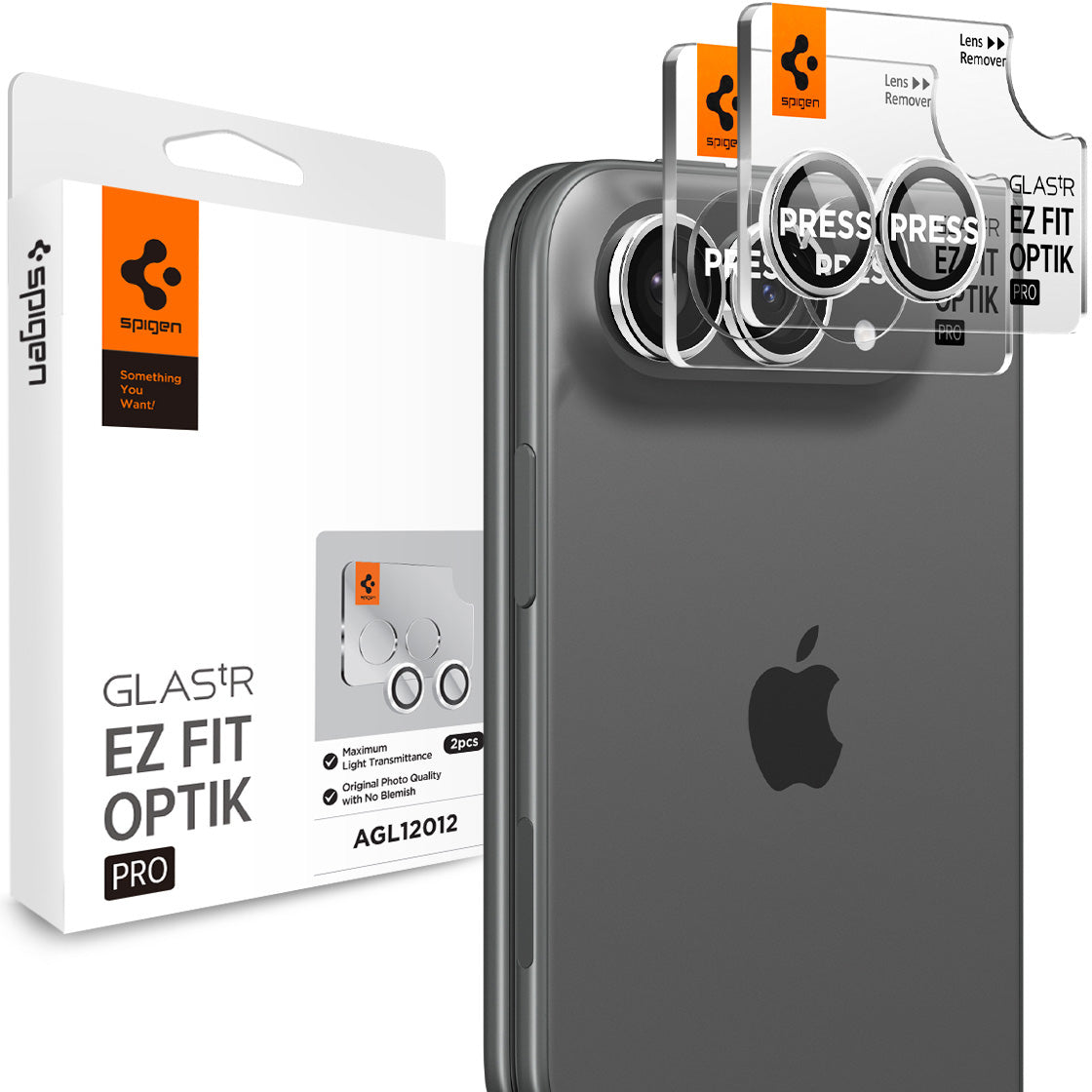 Glas für die Kamera für iPhone Ultra, Spigen Glas.tR EZ Fit Optik Pro 2-Pack, Weiß (1/7)