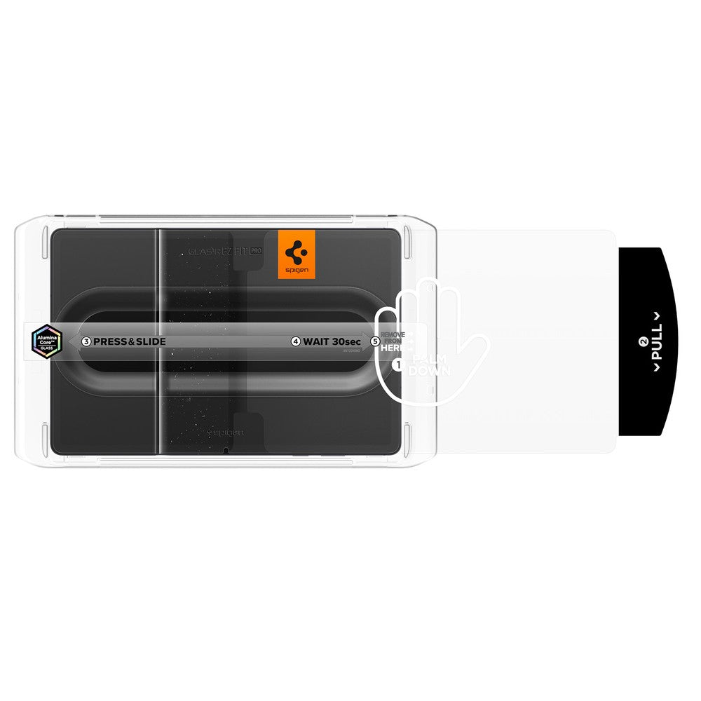 Glas + Applikator für Galaxy Tab S12 Plus, Spigen Glas.tR EZ Fit Pro 1-Pack (AC) (12/12)