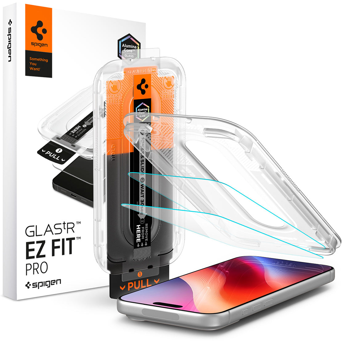 Glas + Applikator für iPhone 18 Pro / 17 Pro / 17 / 16 Pro, Spigen Glas.tR EZ Fit Pro 2-Pack (AC) (1/14)