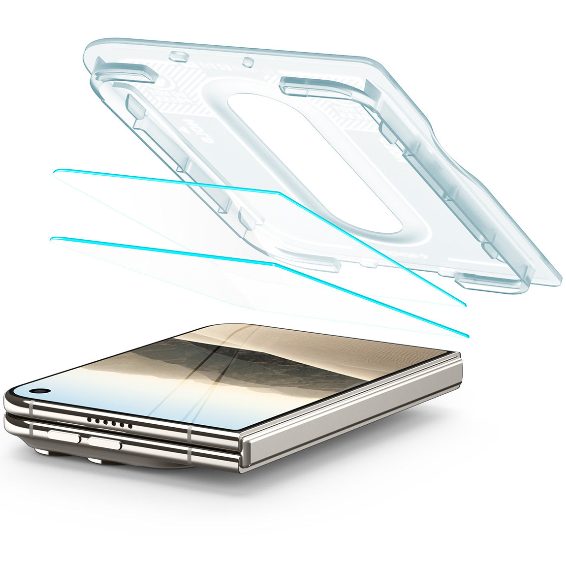 Glas + Applikator für iPhone Duo, Spigen Glas.tR EZ Fit Pro 2-Pack (AC) (15/15)