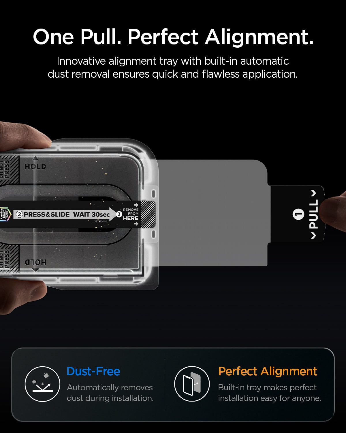 Glas + Applikator für iPhone Duo, Spigen Glas.tR EZ Fit Pro (AC) Privacy 1-Pack (10/15)