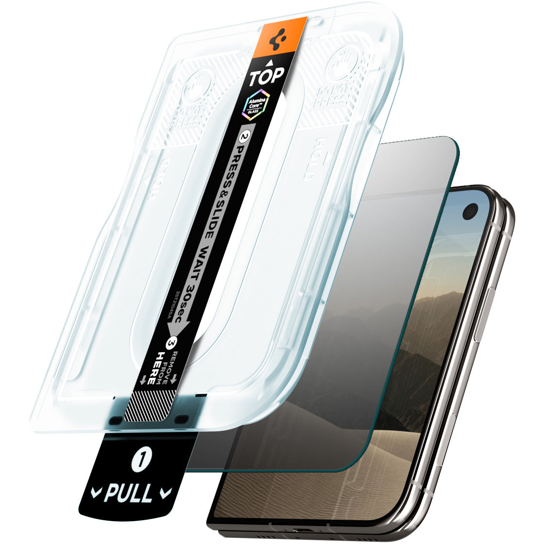 Glas + Applikator für iPhone Duo, Spigen Glas.tR EZ Fit Pro (AC) Privacy 2-Pack (2/15)