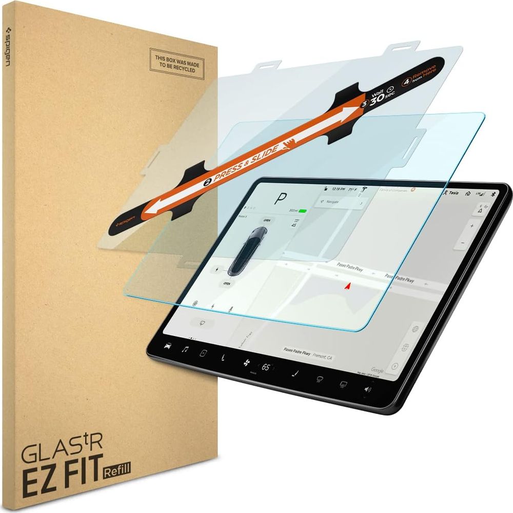 Gehärtetes Glas für Tesla Model 3 / Y, Spigen Glas.tR EZ Fit Refill