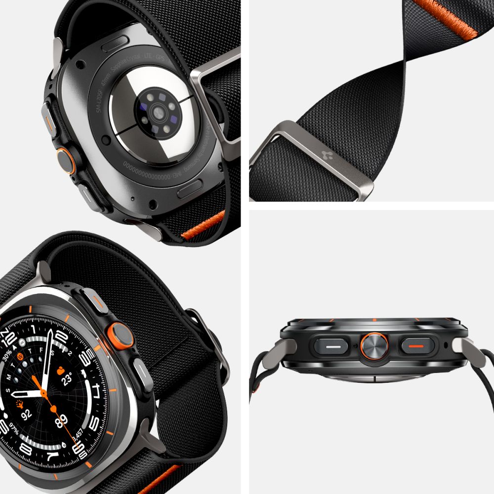 Armband für Galaxy Watch Ultra 2 / Ultra, Spigen Lite Fit, Schwarz