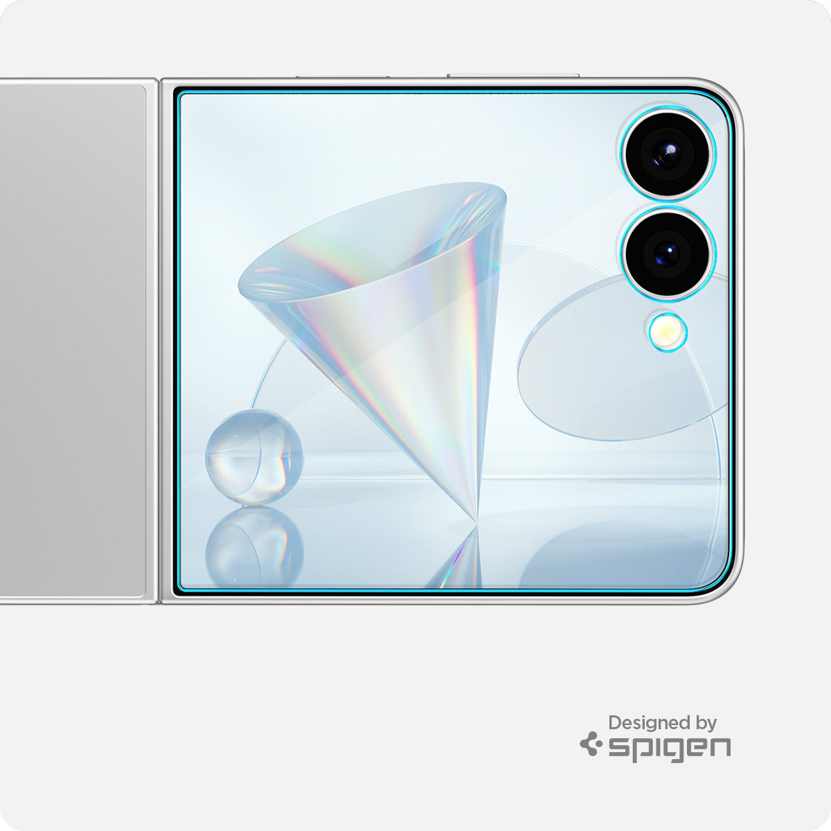 Glas für die Handyhülle für Galaxy Z Flip8 / Flip7, Spigen Glas.tR EZ Fit, Transparent