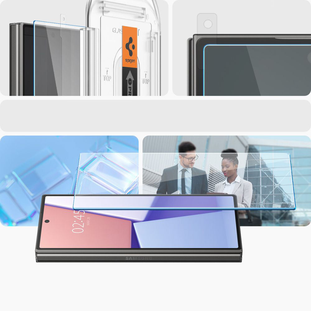 Glas für die Schutzhülle für Galaxy Z Fold6, Spigen Glas.tR EZ Fit 2-Pack