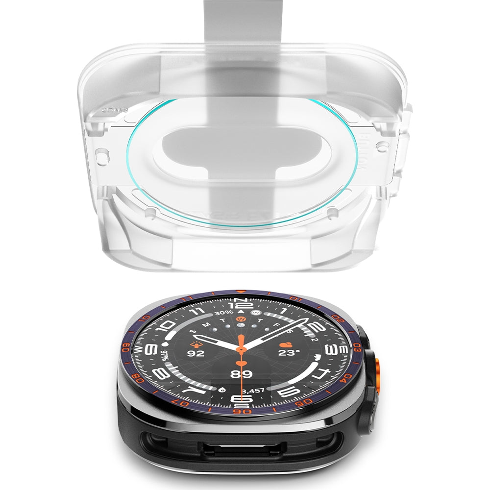 Glas für Galaxy Watch Ultra 2 47 mm, Spigen Glas.tR EZ Fit AC 2-Pack mit Applikator