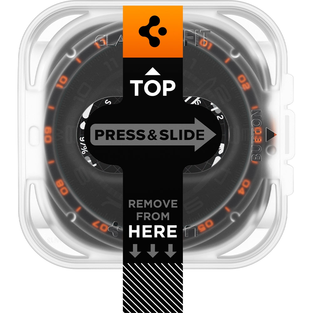 Glas für Galaxy Watch Ultra 2 47 mm, Spigen Glas.tR EZ Fit AC 2-Pack mit Applikator