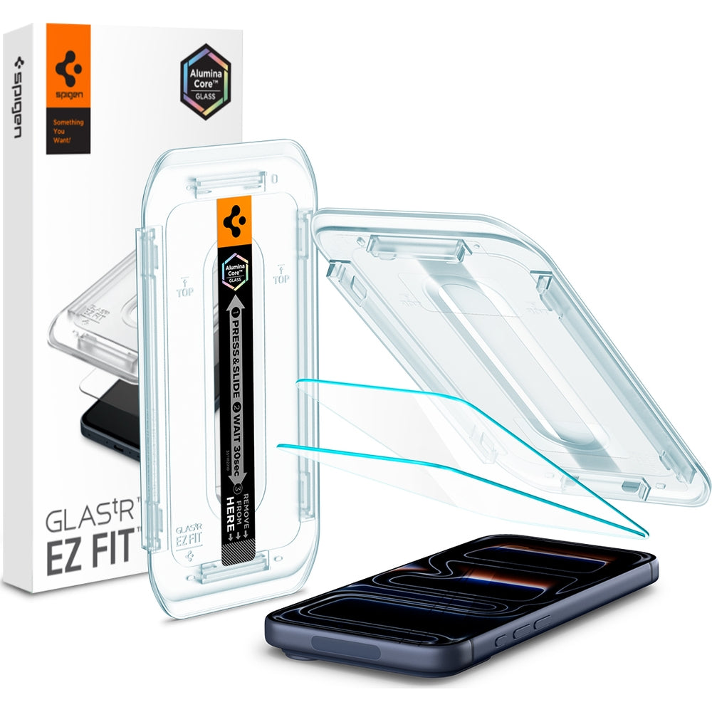 Glas + Applikator für iPhone 17 Pro / 17, Spigen Glas.tR EZ Fit 2-Pack (AC)