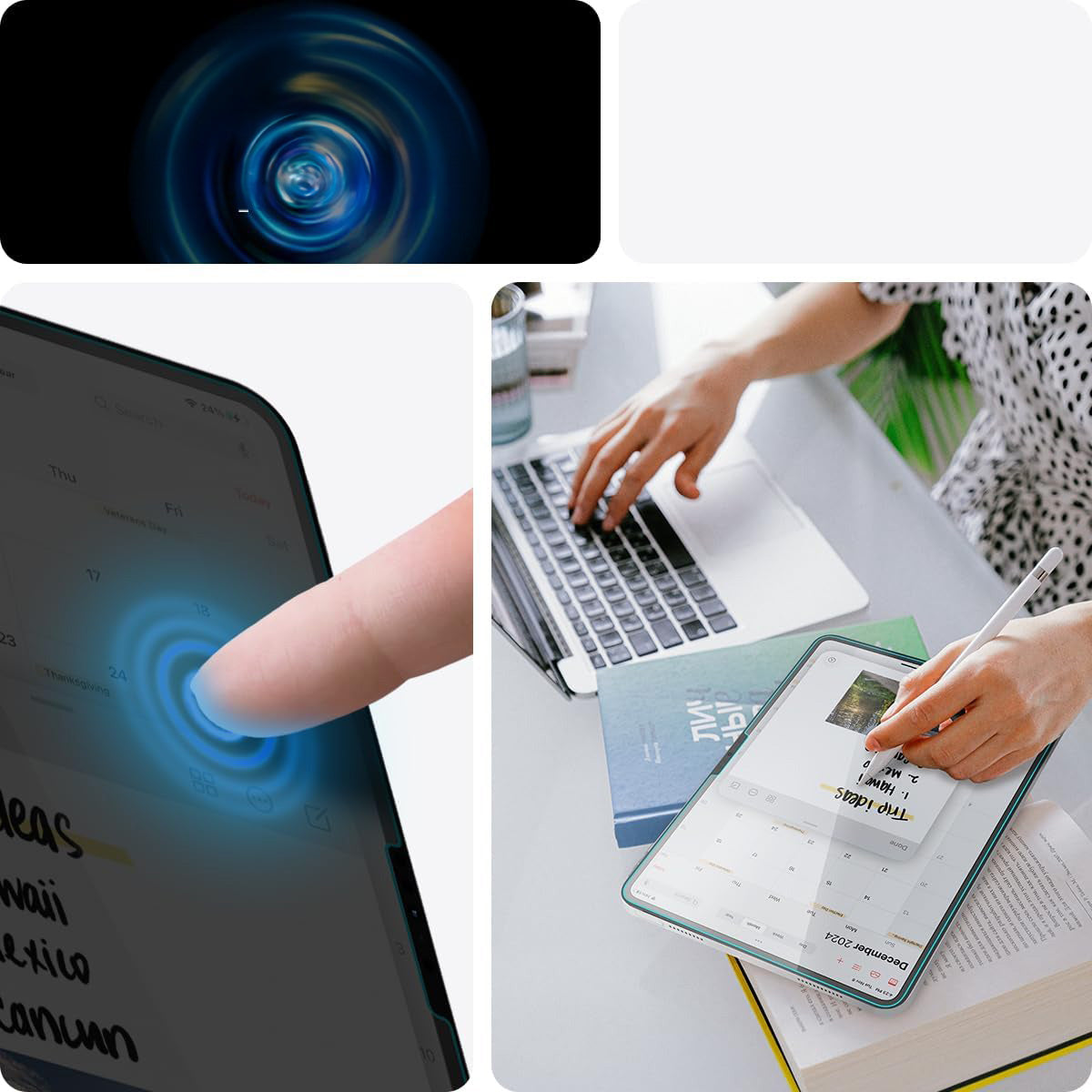 Glas für die Schutzhülle für iPad Pro 13" 2025 / 2024, Spigen Glas.tR EZ Fit 1-Pack