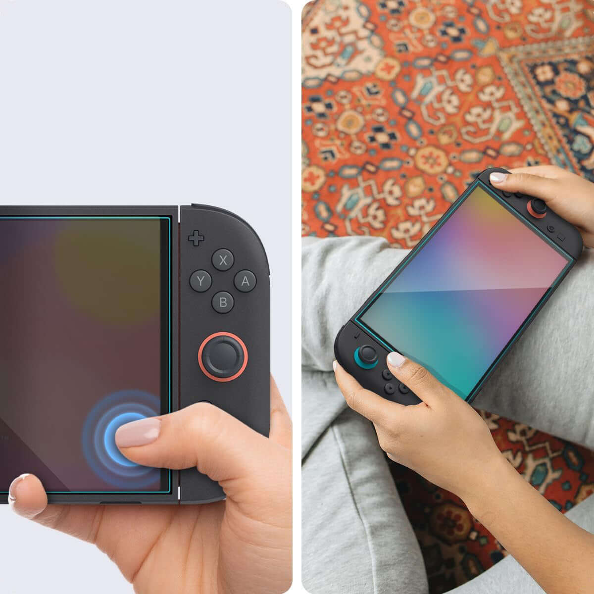 Glas + Applikator für Nintendo Switch 2, Spigen Glas.tR EZ Fit 2-Pack