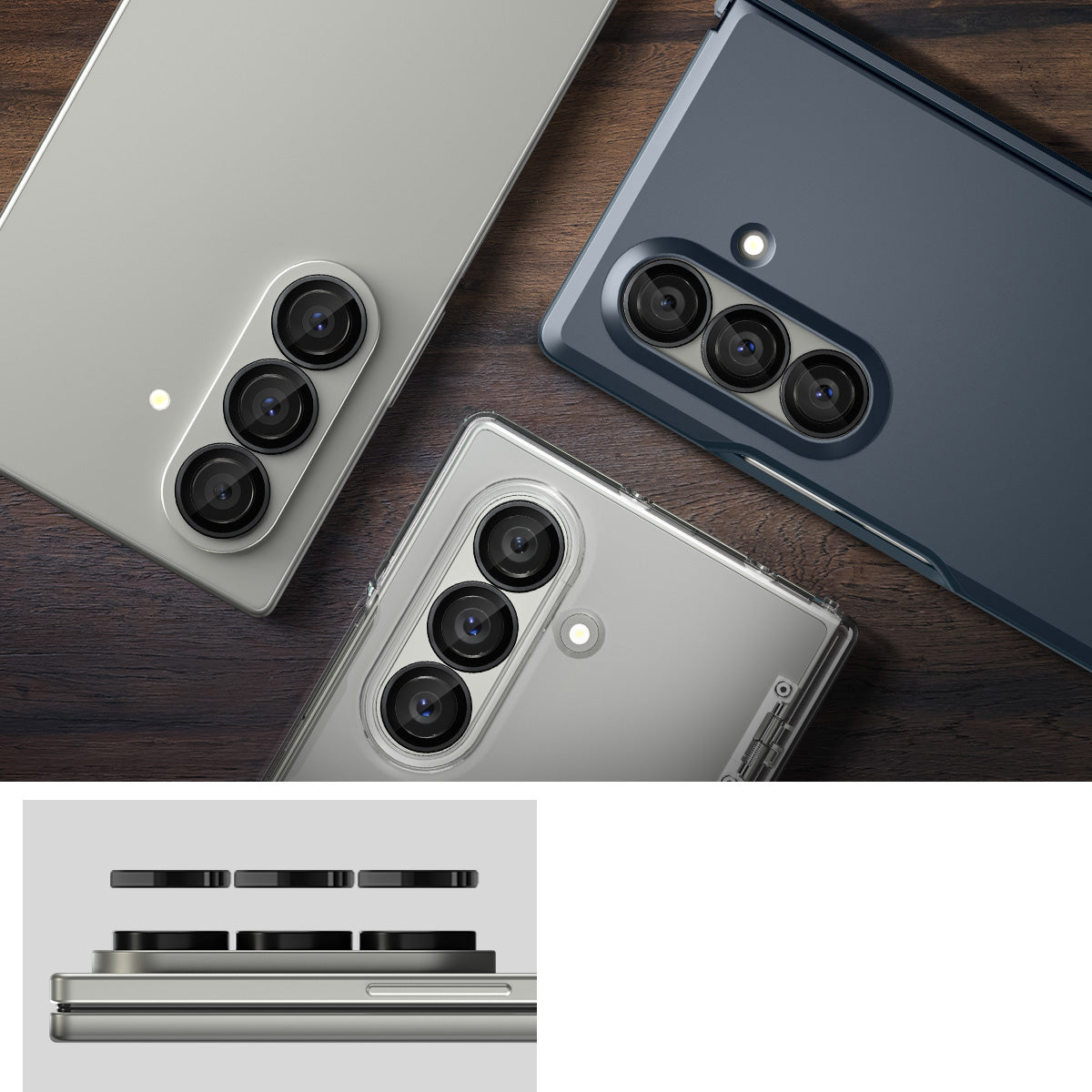 Glas für die Kamera für Galaxy Z Fold8 Ultra / Fold7, Spigen Glas.tR Ez Fit Optik Pro 2-Pack, Schwarz