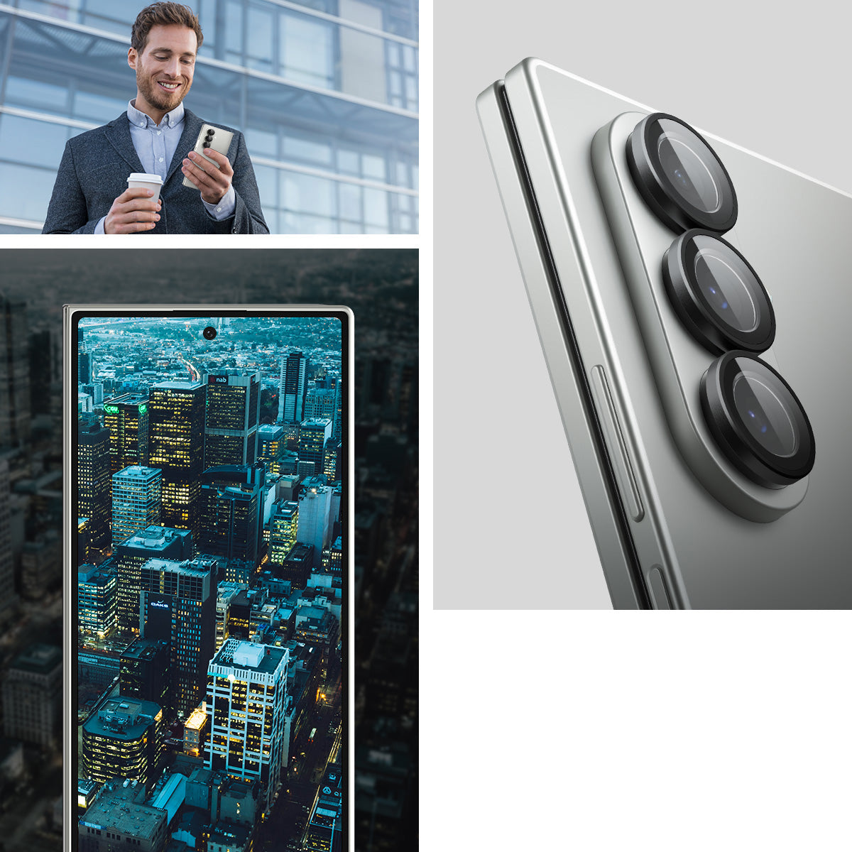 Glas für die Kamera für Galaxy Z Fold8 Ultra / Fold7, Spigen Glas.tR Ez Fit Optik Pro 2-Pack, Schwarz
