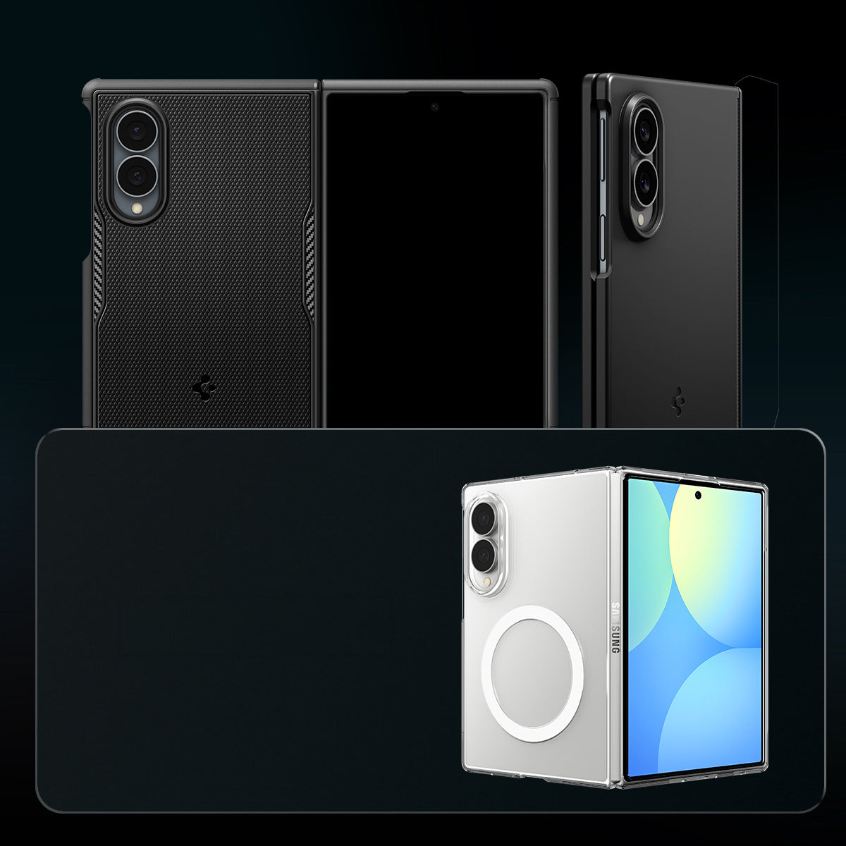 Glas für die Kamera für Galaxy Z Fold8, Spigen Glas.tR EZ Fit Optik Pro 2-Pack, Schwarz