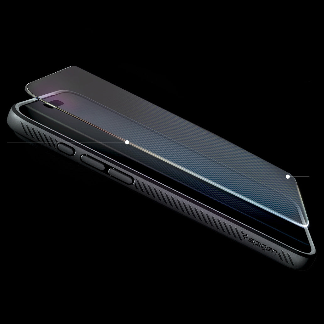 Glas + Applikator für iPhone 17 Pro / 17 / 16 Pro, Spigen Glas.tR EZ Fit Privacy 2-Pack (AC)