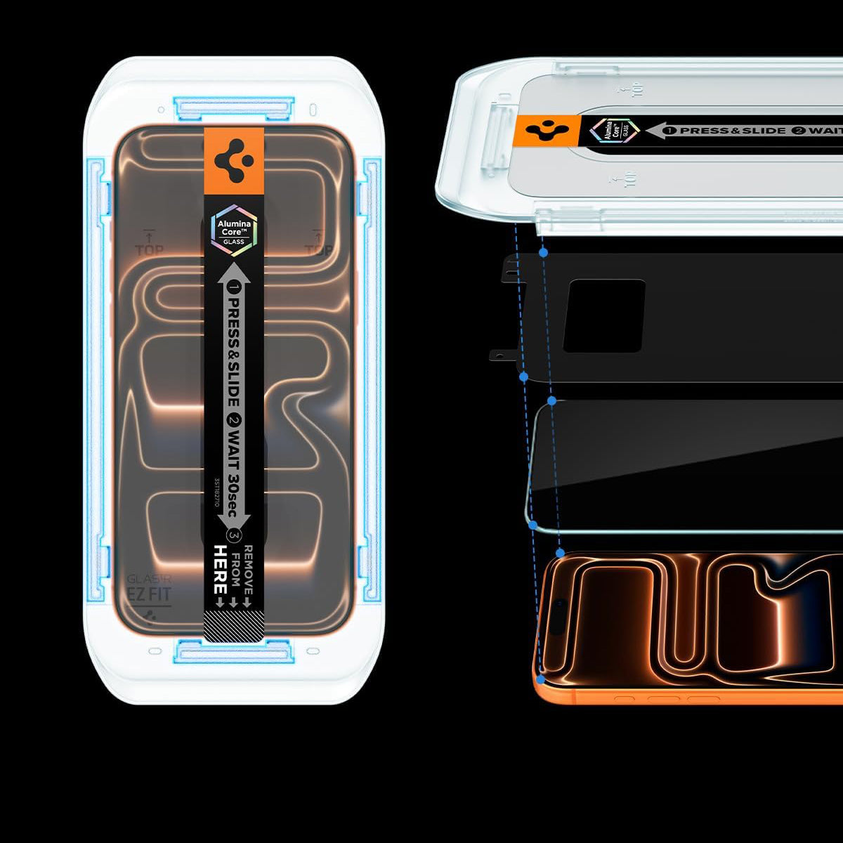 Glas + Applikator für iPhone 17 Pro Max / 16 Pro Max, Spigen Glas.tR EZ Fit Privacy 2-Pack (AC)