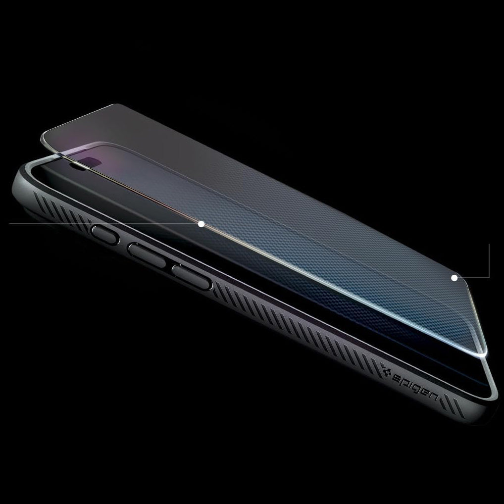 Glas + Applikator für iPhone 17 Pro Max / 16 Pro Max, Spigen Glas.tR EZ Fit Privacy 2-Pack (AC)