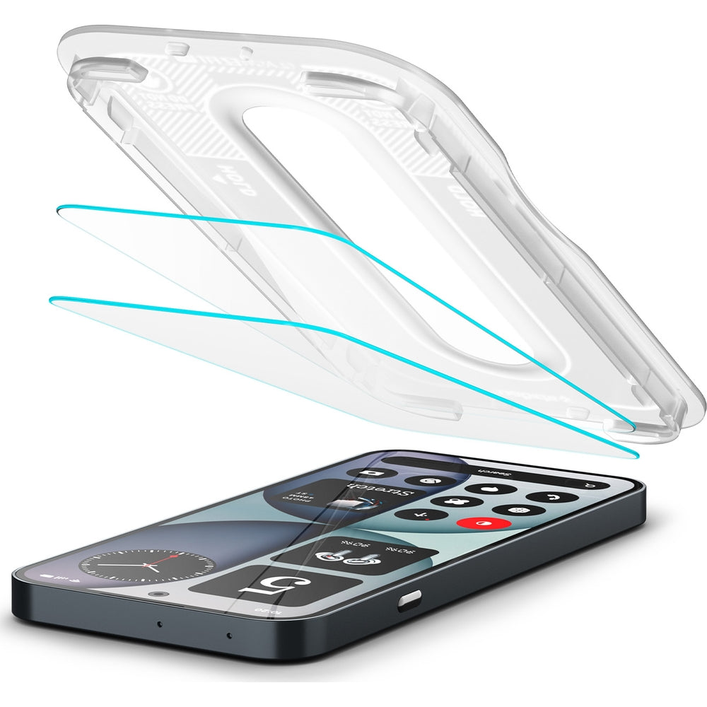 Glas + Applikator für Nothing Phone 4a, Spigen Glas.tR EZ Fit Pro 2-Pack (AC)