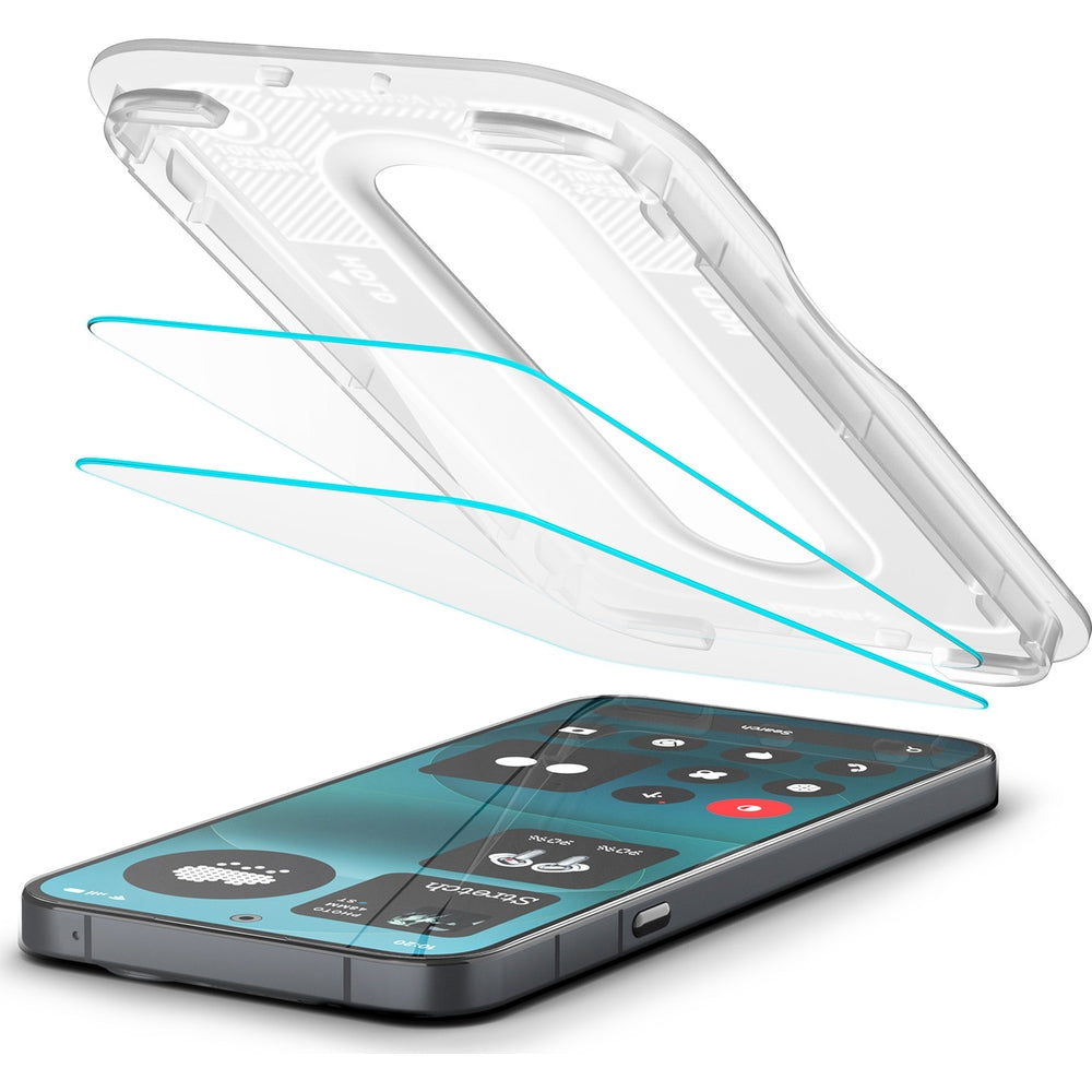 Glas + Applikator für Nothing Phone 4a Pro, Spigen Glas.tR EZ Fit Pro 2-Pack (AC)