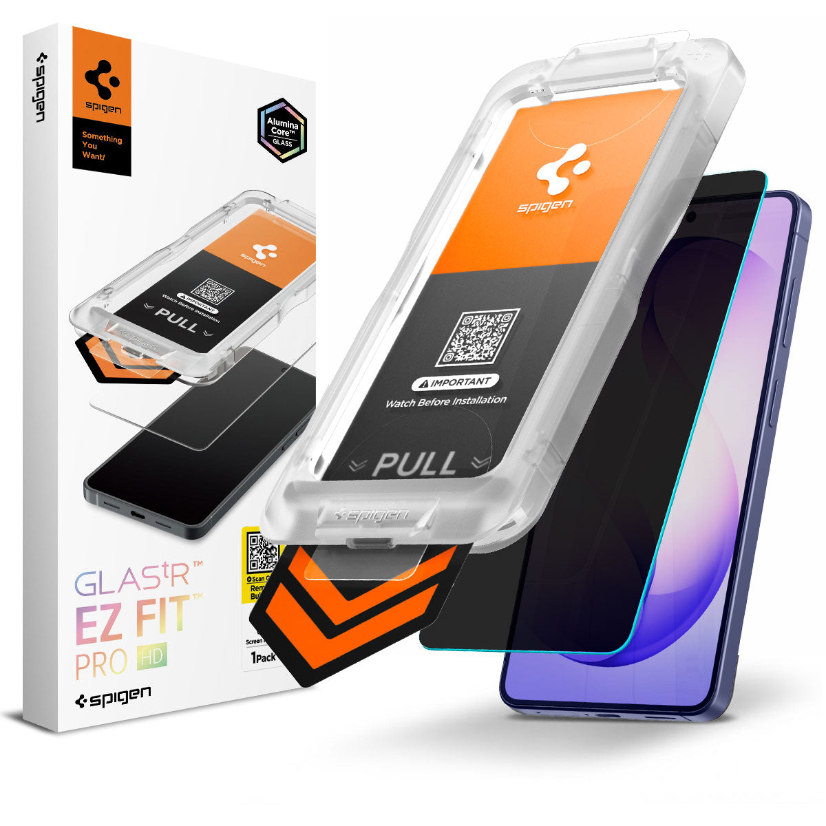 Glas + Applikator für Galaxy S26 Plus, Spigen Glas.tR EZ Fit Pro (AC) Privacy 1-Pack