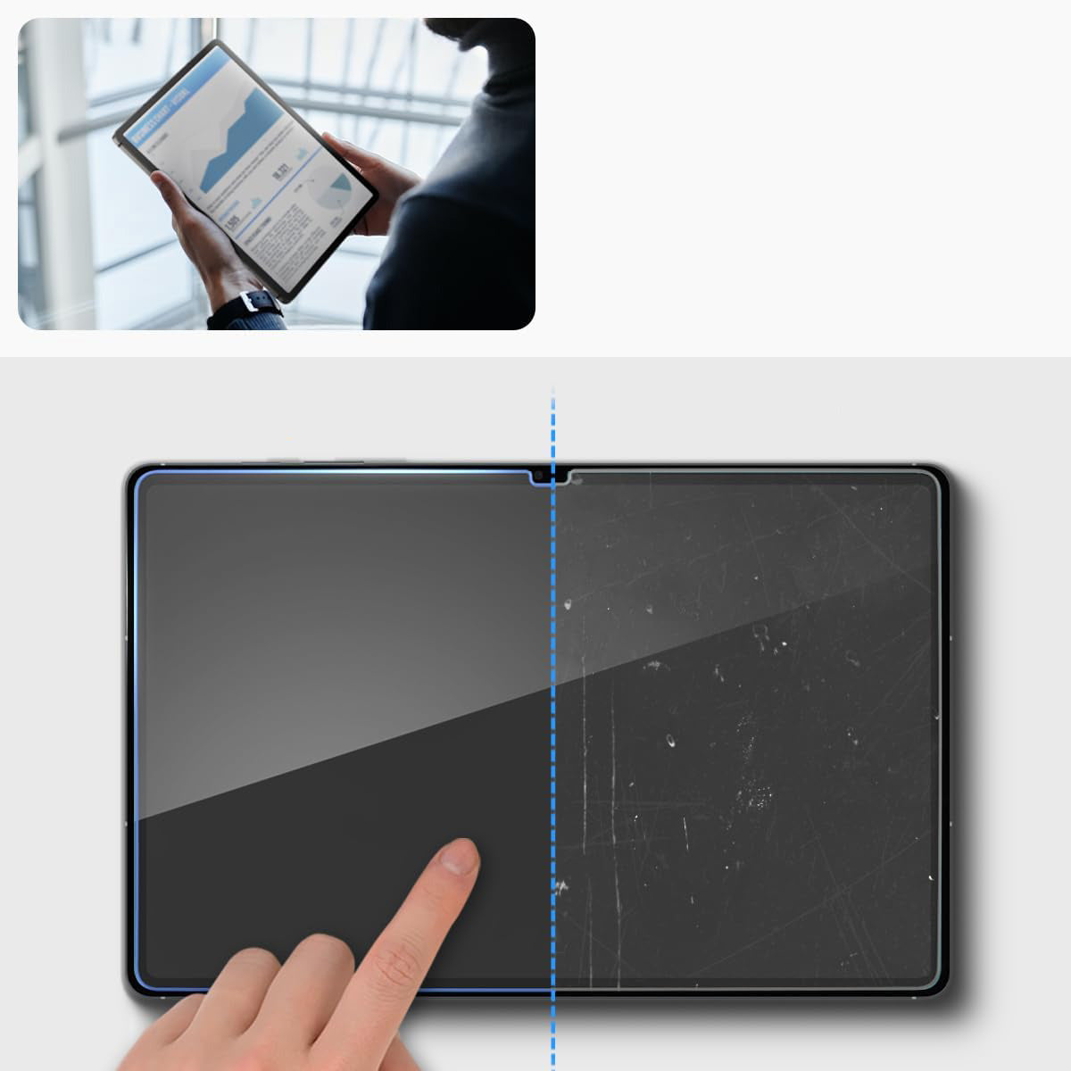 Glas für Schutzhülle für Galaxy Tab S10 FE Plus, Spigen Glas.tR Slim 1-Pack