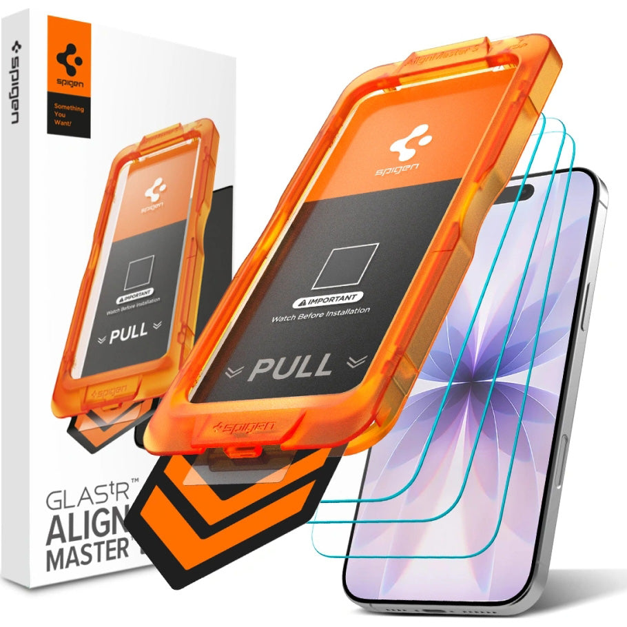 Glas für iPhone 17, Spigen Glas.tR AlignMaster S 3-Pack