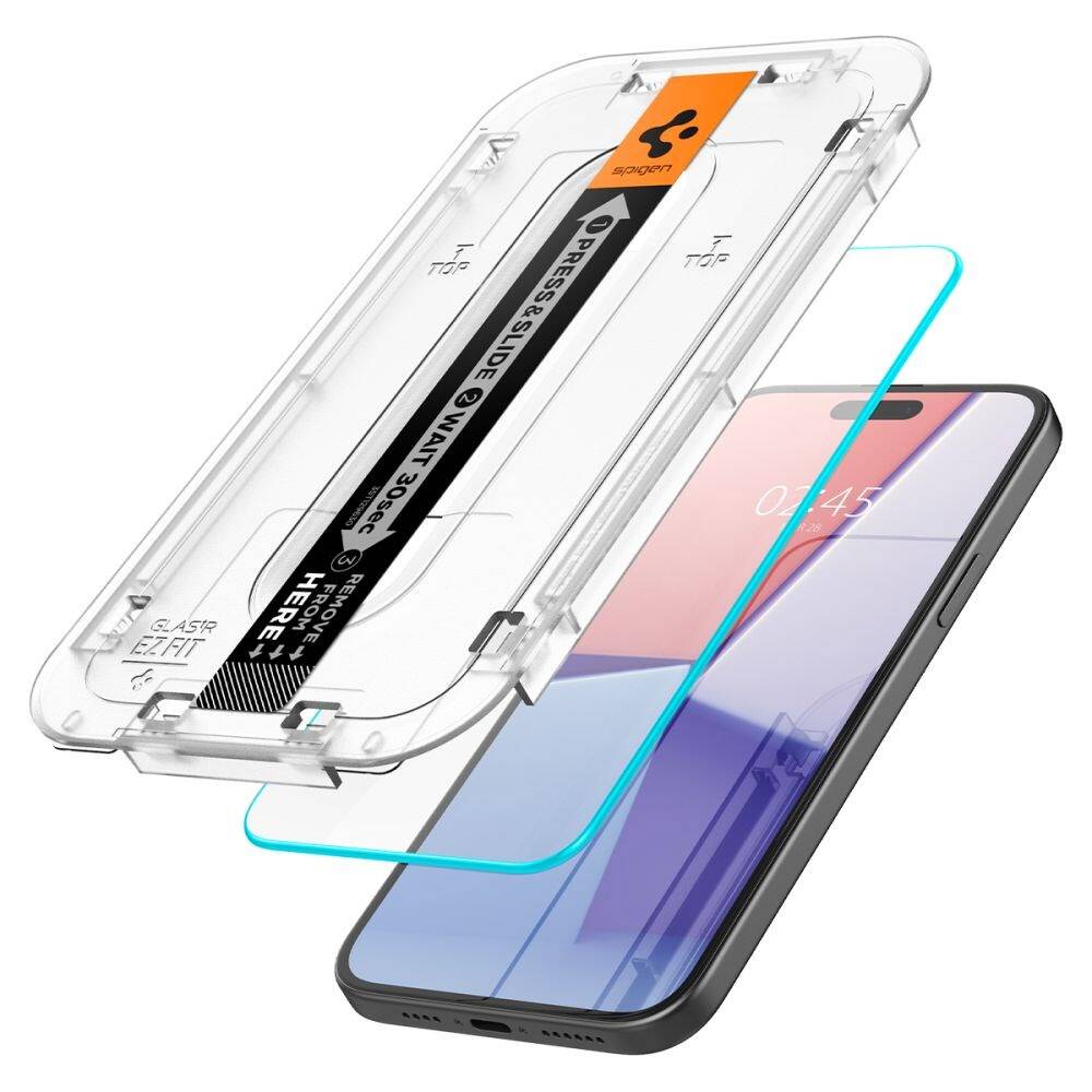 Glas für die Schutzhülle für iPhone 15 Plus / 16 Plus, Spigen Glas.tR EZ Fit 1-Pack