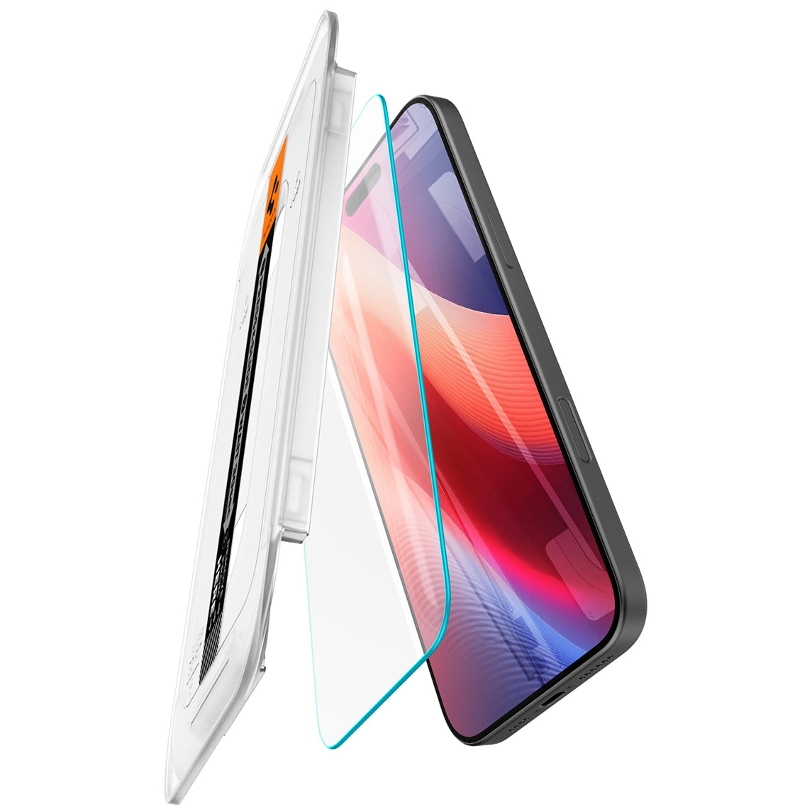 Glas für die Schutzhülle für iPhone 16 Pro, Spigen Glas.tR EZ Fit 1-Pack