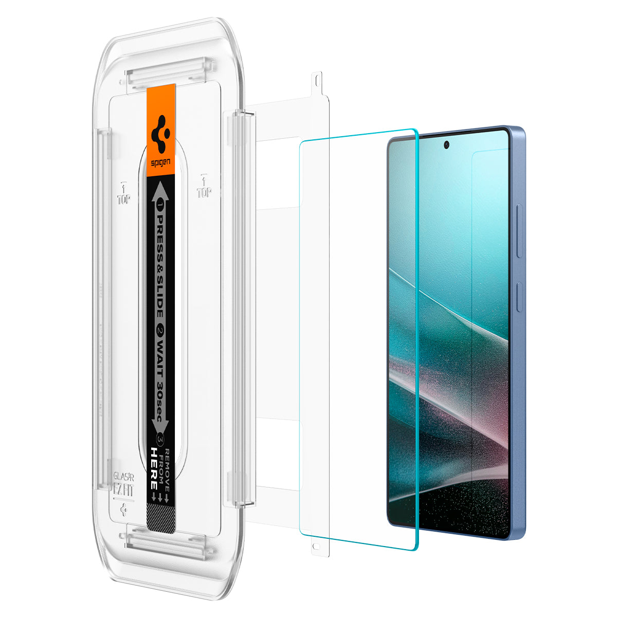Glas + Applikator für Galaxy S25 Ultra, Spigen Glas.tR EZ Fit 2-Pack