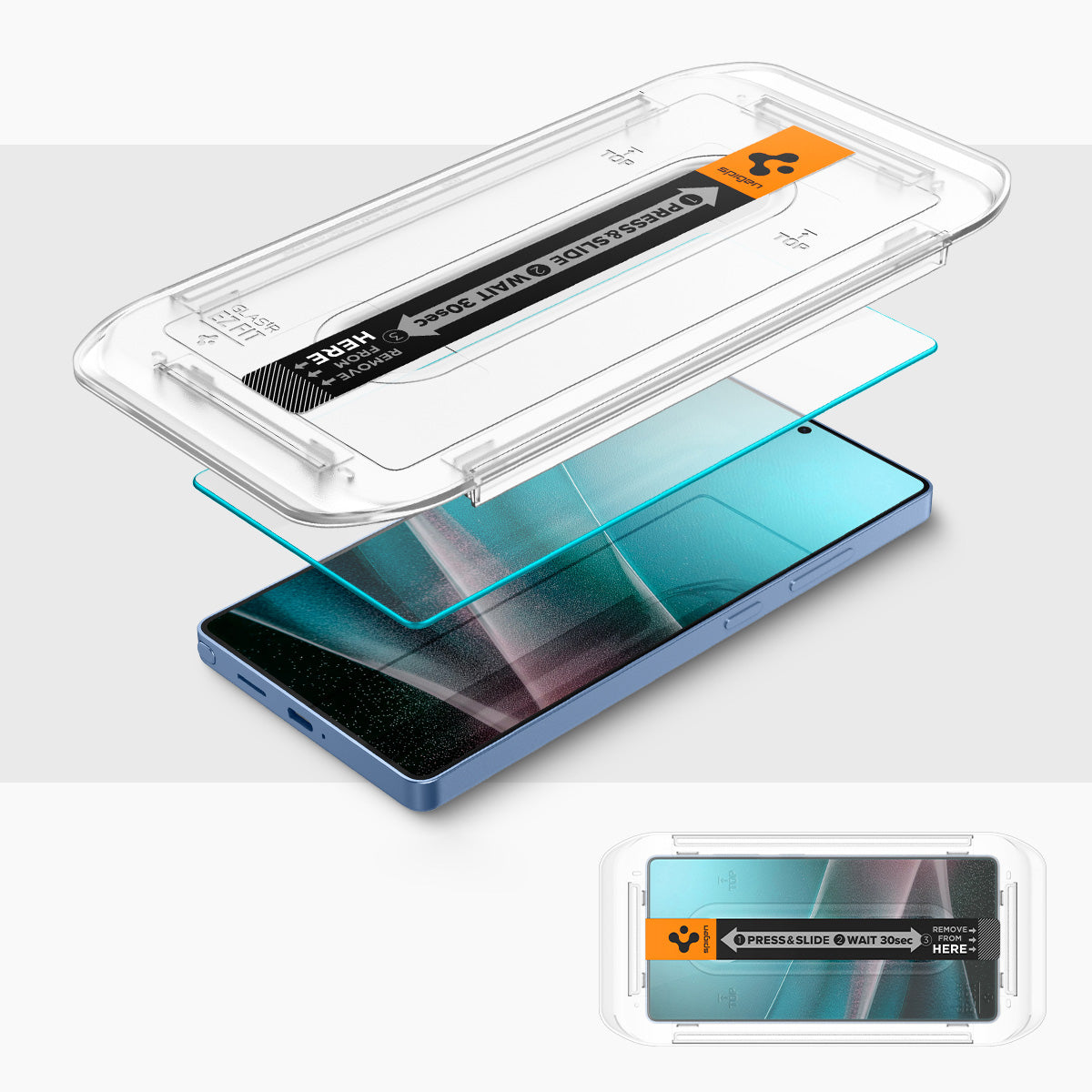 Glas + Applikator für Galaxy S25 Ultra, Spigen Glas.tR EZ Fit 2-Pack