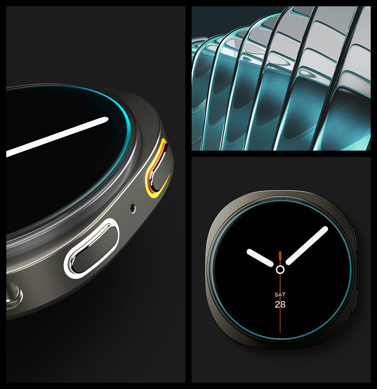 Glas für die Schutzhülle für Galaxy Watch 9 / 8 44mm, Spigen Glas.tR EZ Fit 2-Pack