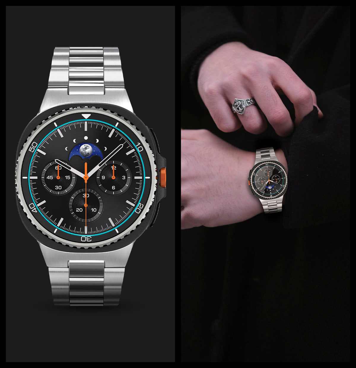 Glas für die Schutzhülle für Galaxy Watch 8 Classic 46mm, Spigen Glas.tR EZ Fit 2-Pack