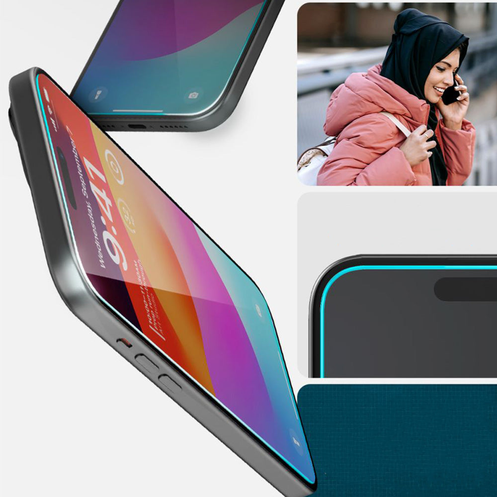 Glas für die Schutzhülle für iPhone 15 Plus / 16 Plus, Spigen Glas.tR EZ Fit 2-Pack