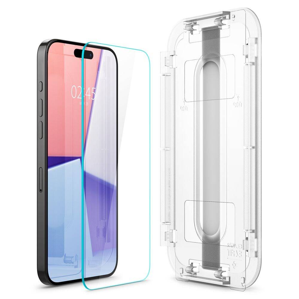 Glas für die Schutzhülle Spigen Glas.tR EZ Fit 2-Pack für iPhone 15 Pro Max