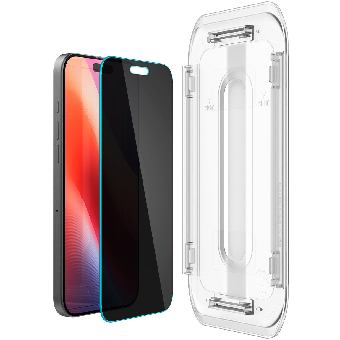 Glas für die Schutzhülle für iPhone 16 Pro, Spigen Glas.tR EZ Fit Privacy 1-Pack