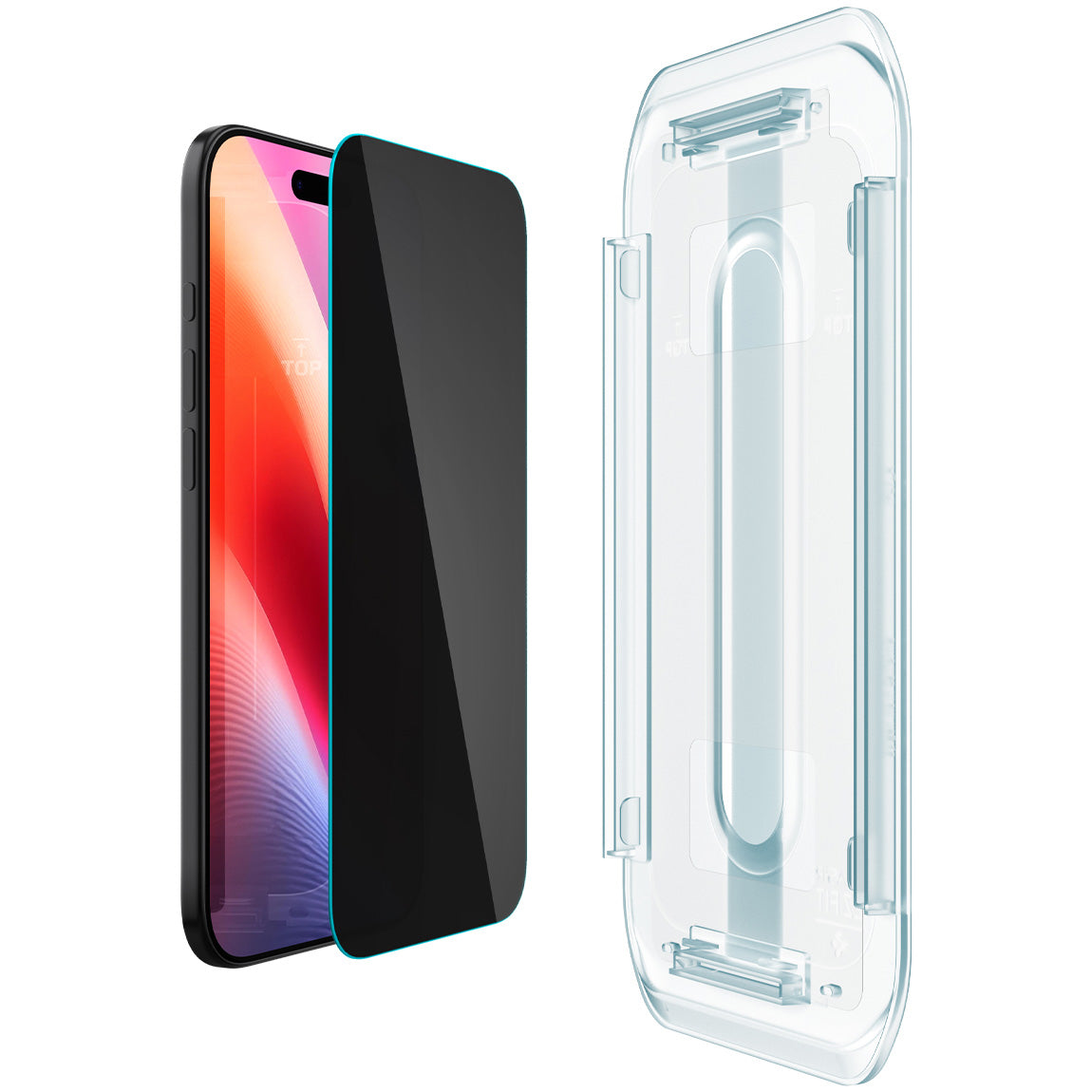 Glas + Applikator für iPhone Air, Spigen Glas.tR EZ Fit Privacy 2-Pack (AC)