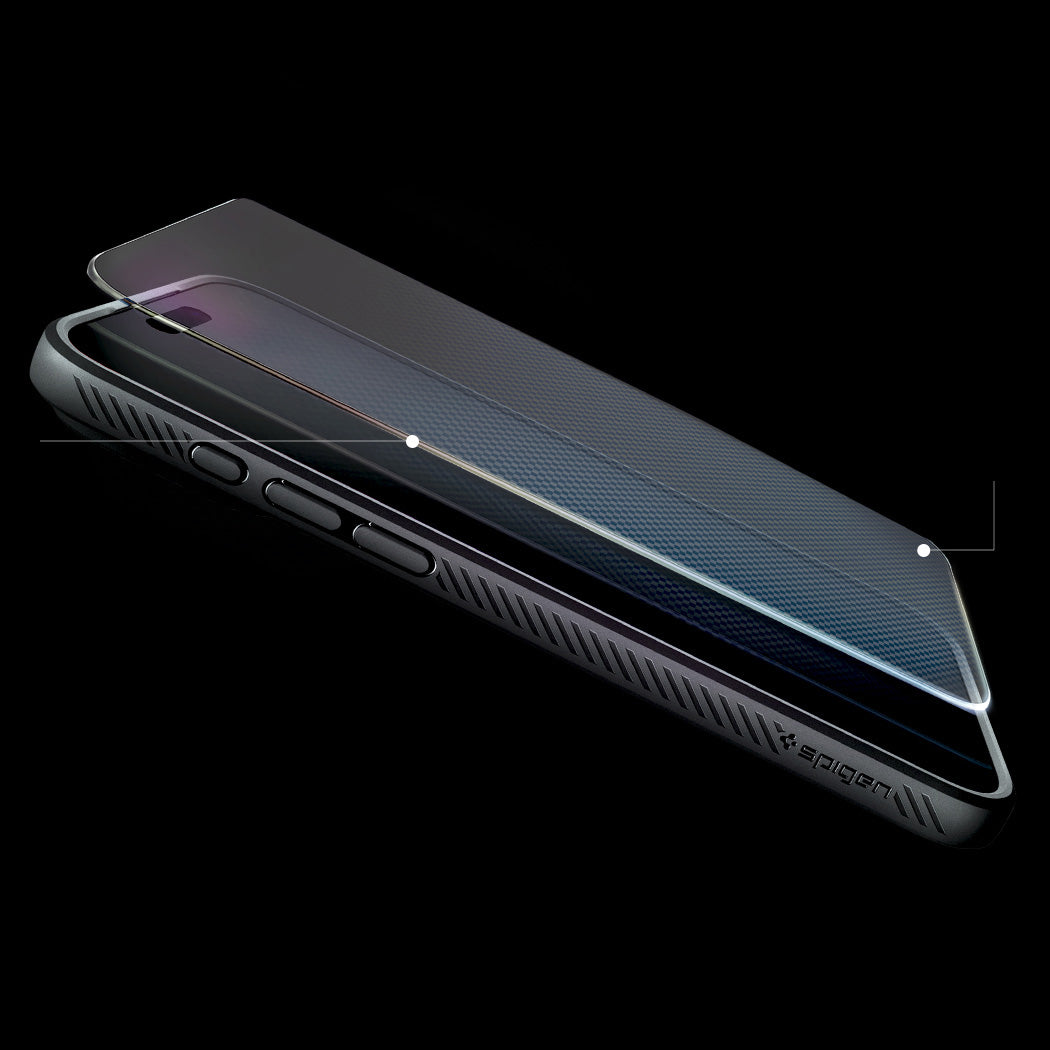 Glas + Applikator für iPhone Air, Spigen Glas.tR EZ Fit Privacy 2-Pack (AC)