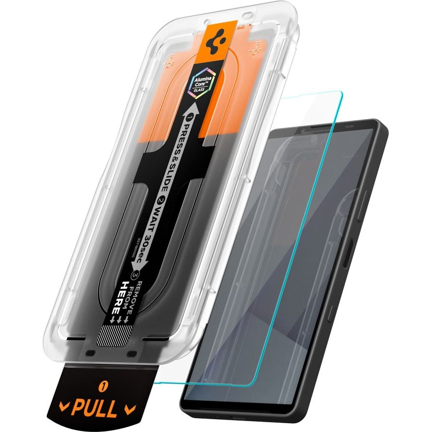 Glas + Applikator für Xperia 10 VII, Spigen Glas.tR EZ Fit Pro 2-Pack (AC)
