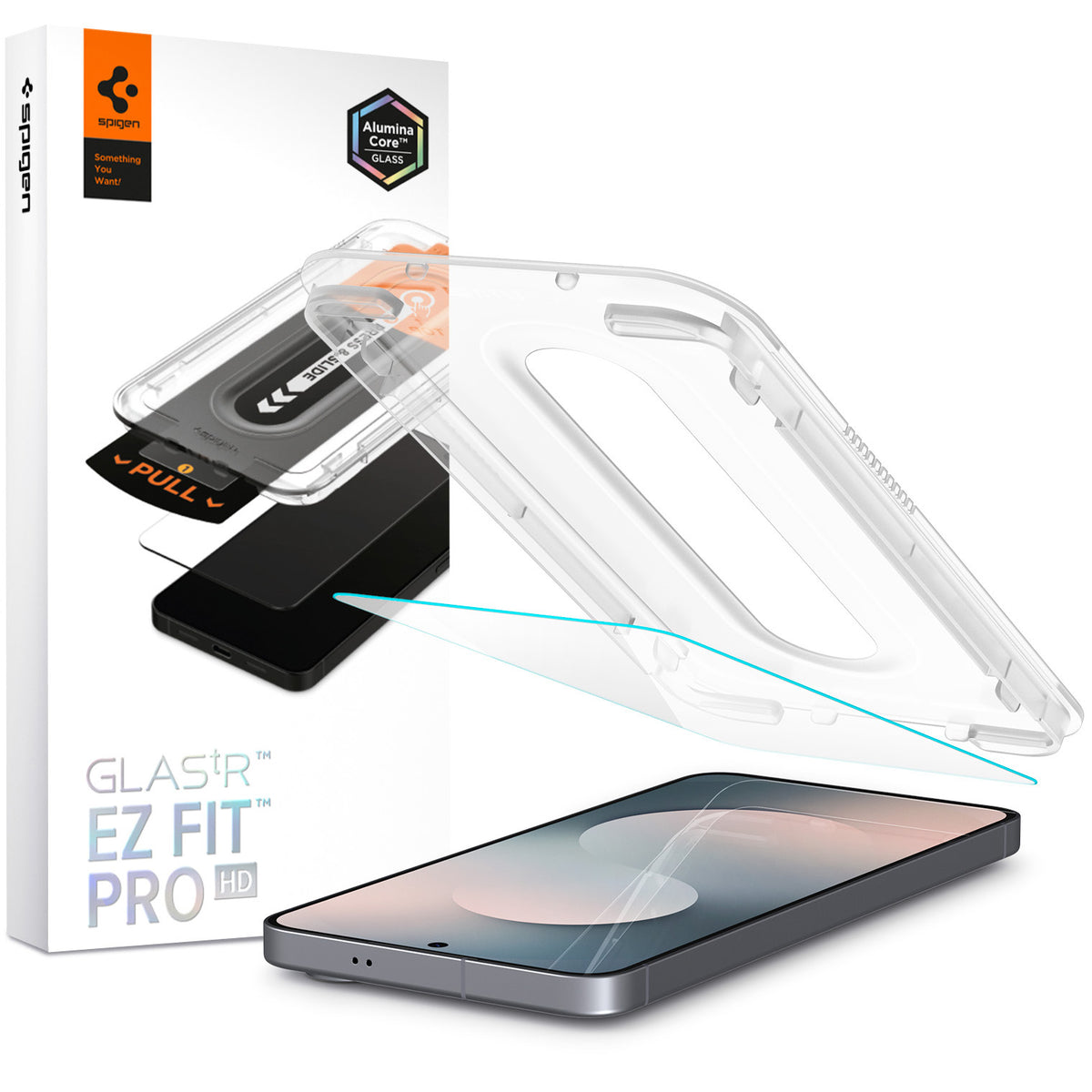 Glas + Applikator für Galaxy S26 FE/S25 FE, Spigen Glas.tR EZ Fit Pro 1-Pack (AC)