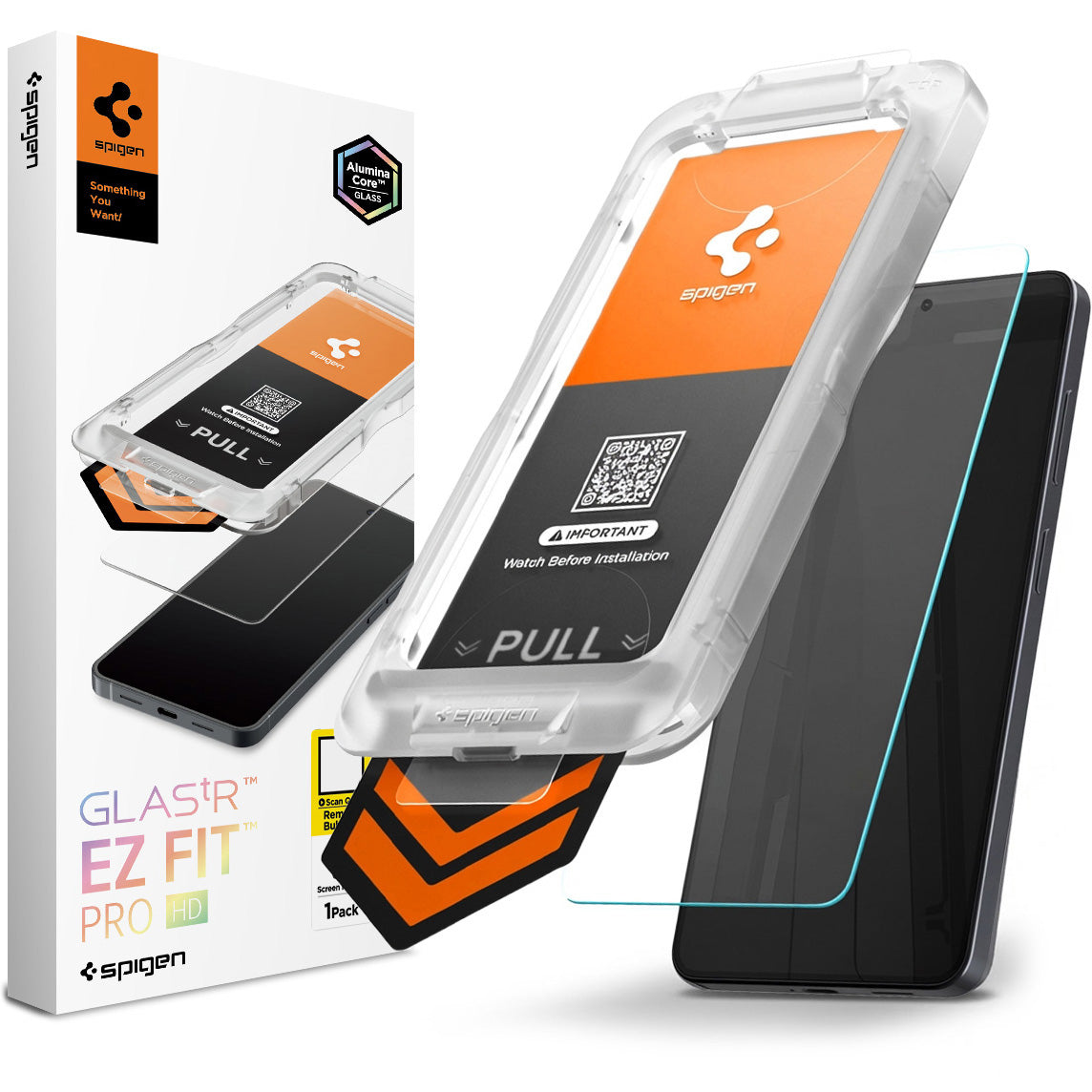 Glas + Applikator für Galaxy S26 Plus, Spigen Glas.tR EZ Fit Pro 1-Pack (AC)