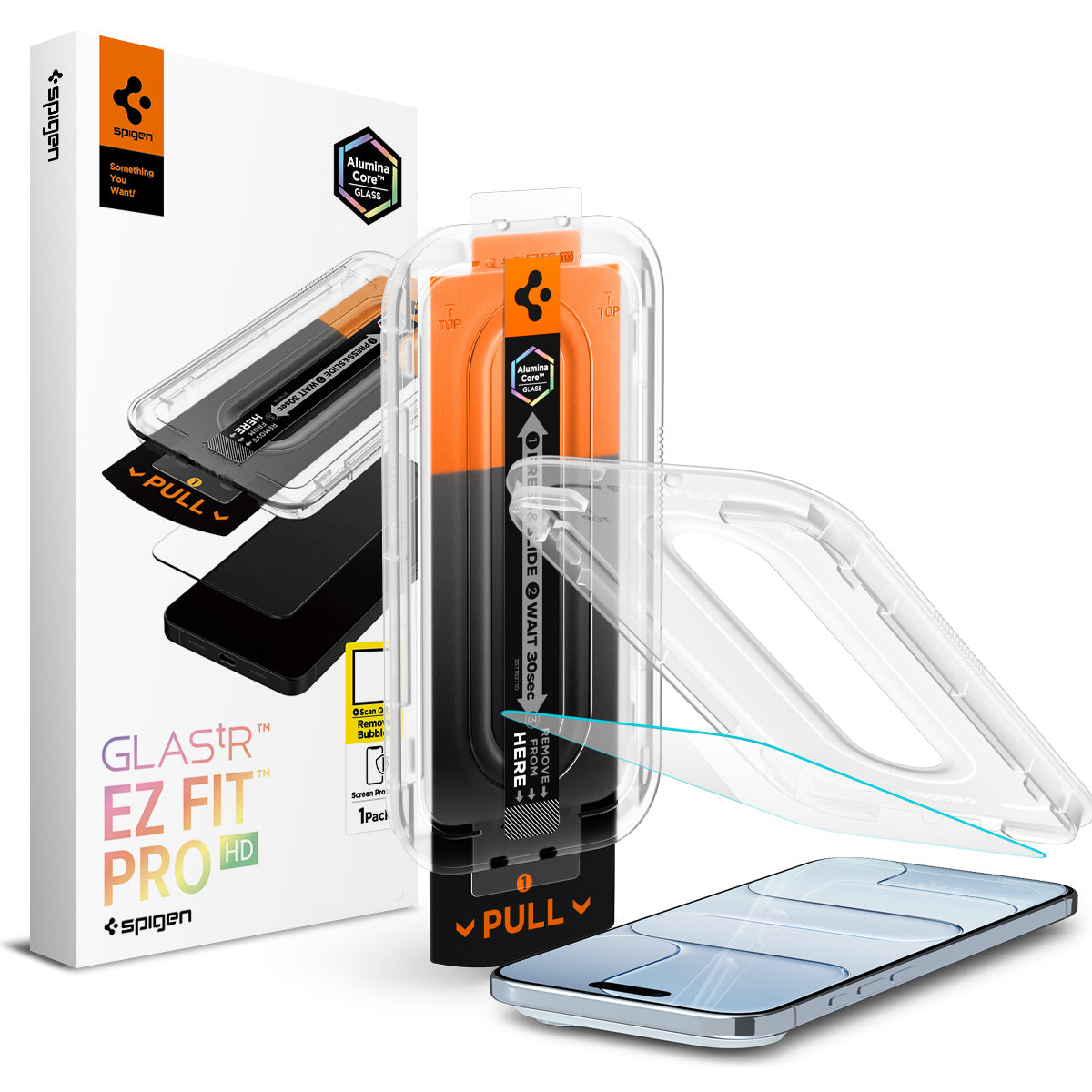 Glas + Applikator für iPhone Air, Spigen Glas.tR EZ Fit Pro 1-Pack (AC)