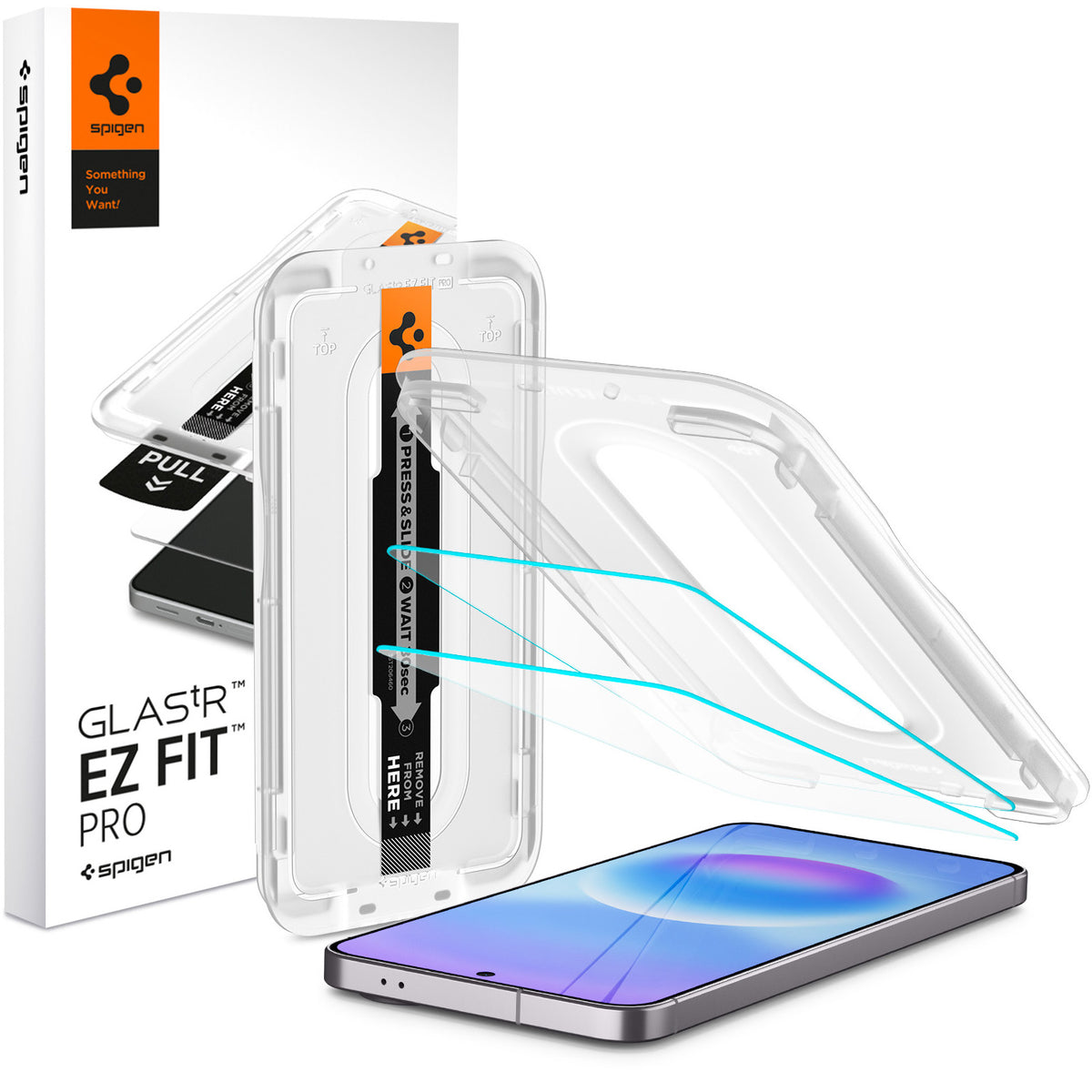 Glas + Applikator für Galaxy A57 5G, Spigen Glas.tR EZ Fit Pro 2-Pack