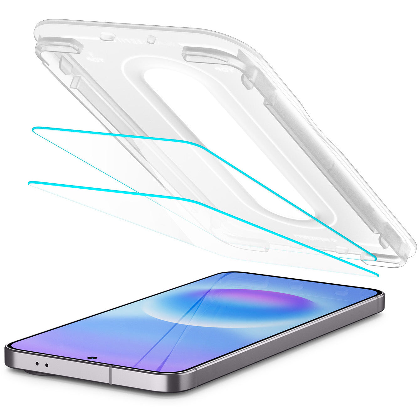 Glas + Applikator für Galaxy A57 5G, Spigen Glas.tR EZ Fit Pro 2-Pack