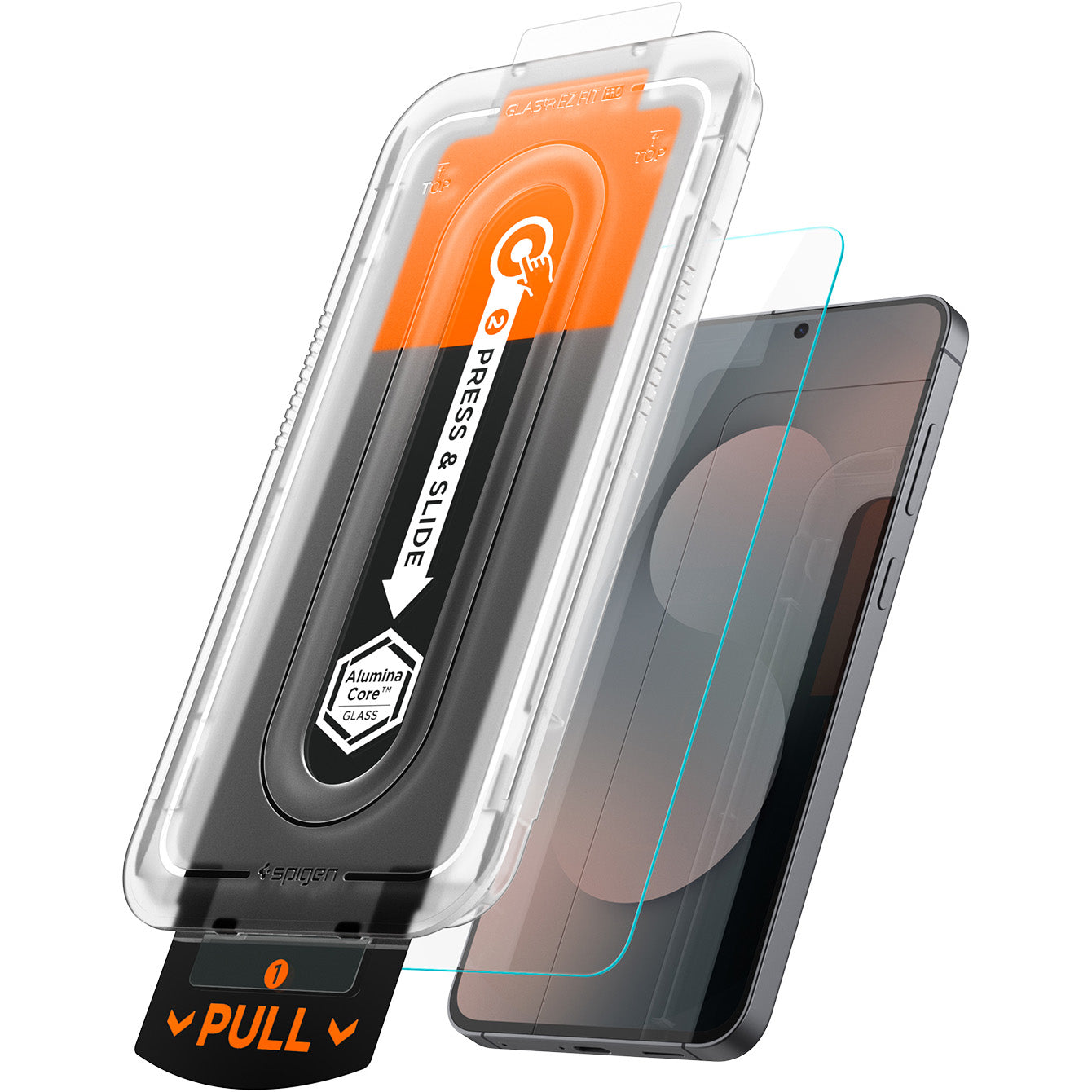 Glas + Applikator für Galaxy S26 FE/S25 FE, Spigen Glas.tR EZ Fit Pro 2-Pack (AC)
