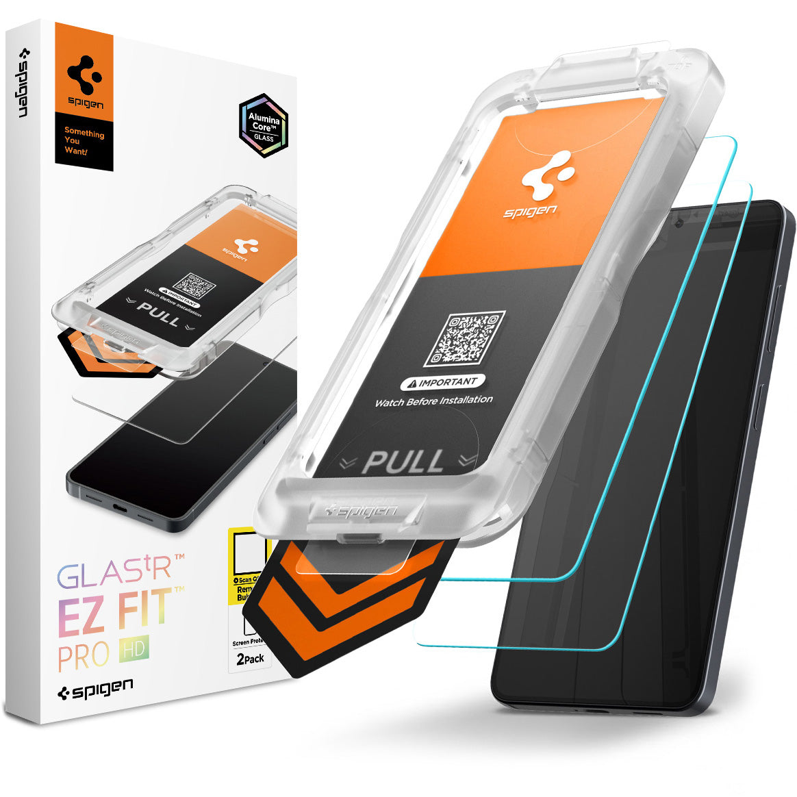 Glas + Applikator für Galaxy S26, Spigen Glas.tR EZ Fit Pro 2-Pack (AC)